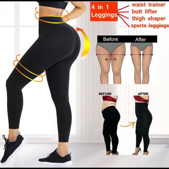 Corset Leggings (Navy Blue) - Shapewear - Picture 3 of 9